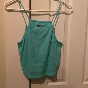 Teal/blue crop top